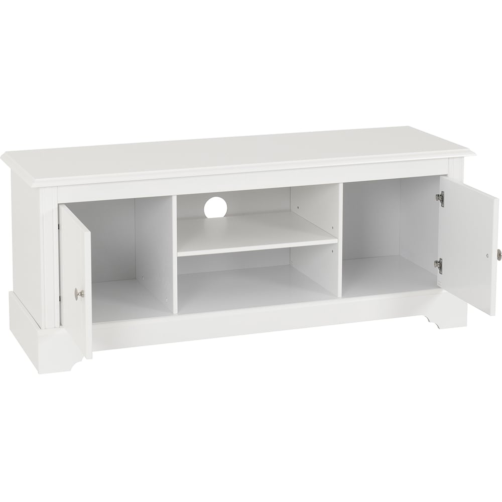 Seconique Stratford 2 Door White TV Unit Image 5
