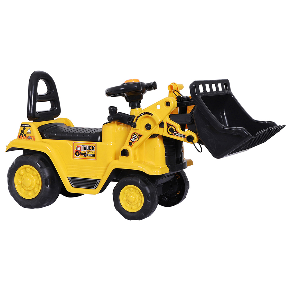 HOMCOM Kids Bulldozer Toy Ride-On Construction Car Image 1