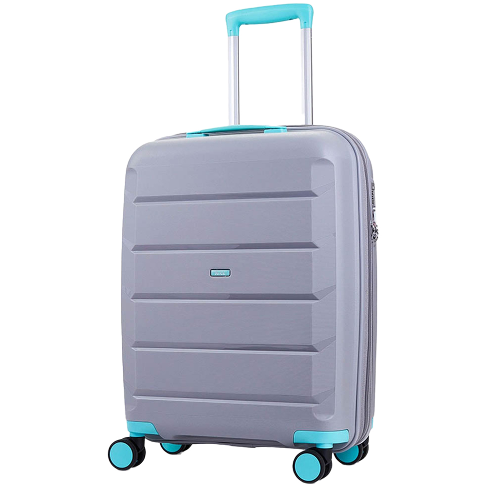 Rock Tulum Small Grey Hardshell Expandable Suitcase Image 1
