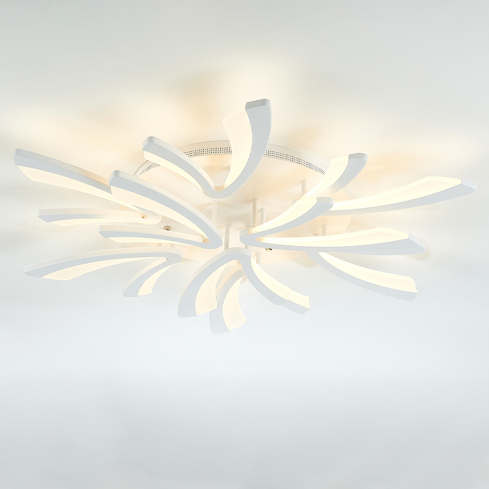 Living and Home 37 inch White V Shaped Stepless Dimming LED Ceiling Light Image 5