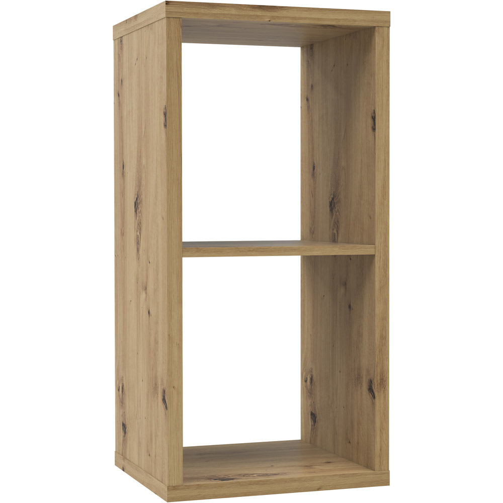 Florence Mauro 2 Shelf Artisan Oak Bookshelf Image 2