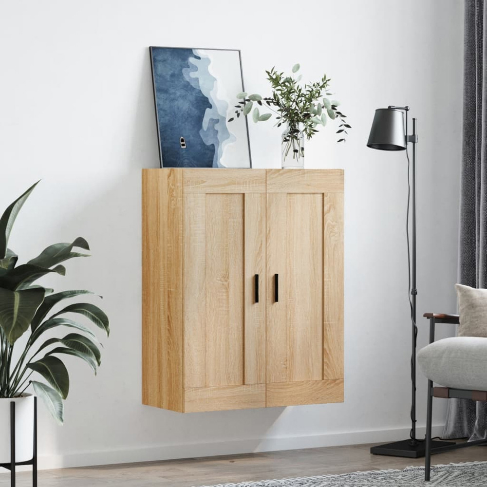 vidaXL 2 Door Sonoma Oak Wall Mounted Large Cabinet Image 3