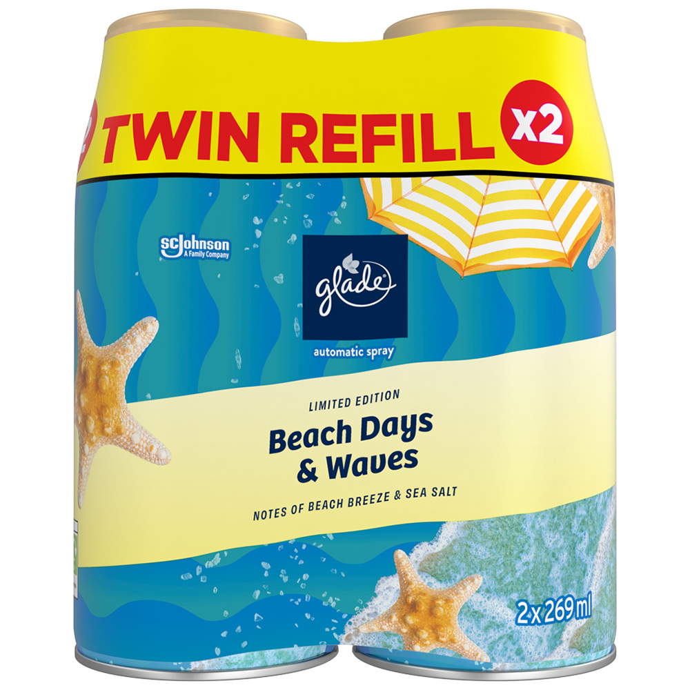 Glade Beach Days and Waves Auto Spray Twin Refill 2 x 269ml Image 1