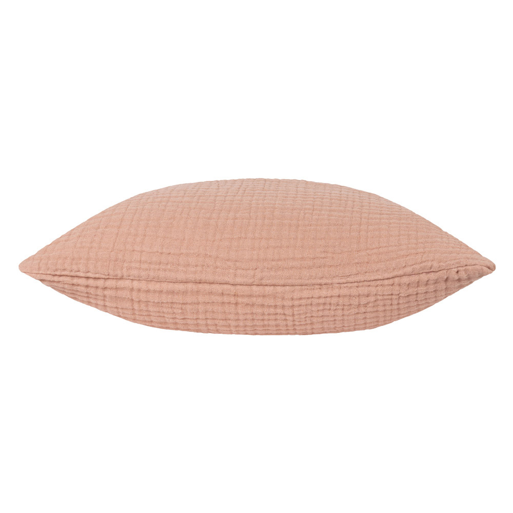 Yard Lark Pink Clay Muslin Cotton Cushion Image 4