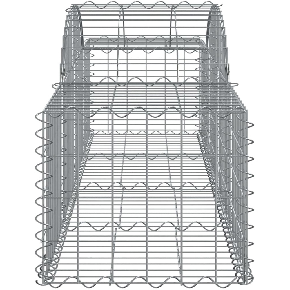 vidaXL Silver Galvanised Iron Arched Gabion Basket 200 x 50 x 40/60cm 25 Pack Image 3