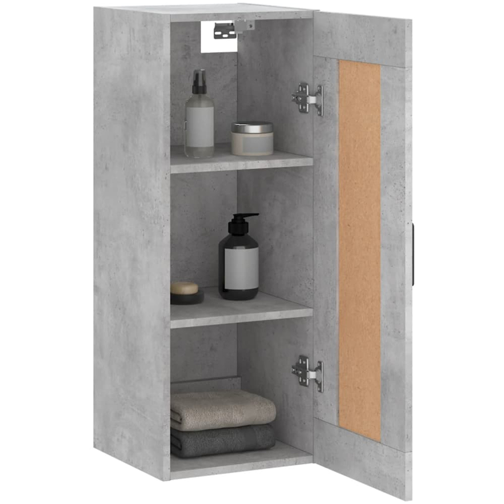 vidaXL Single Door Concrete Grey Wall Mounted Cabinet Image 5