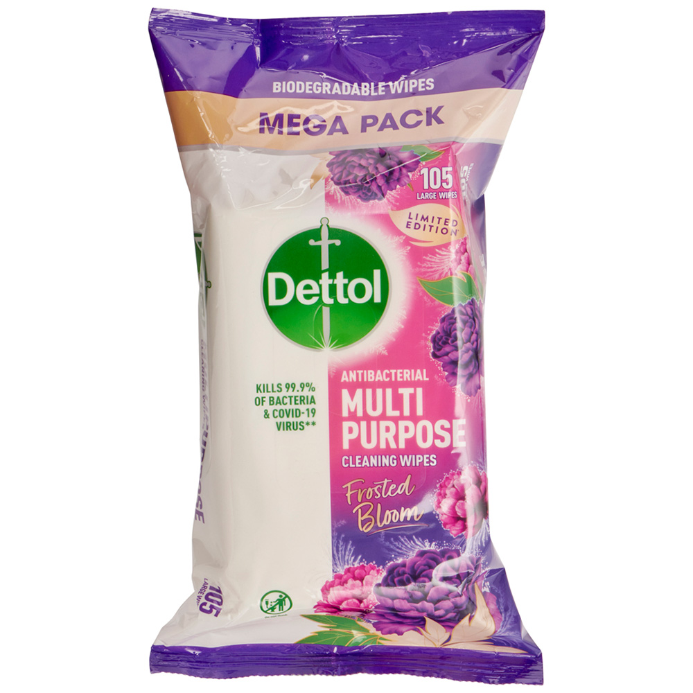 Dettol Frosted Bloom Multipurpose Wipes 105 Pack Image 1