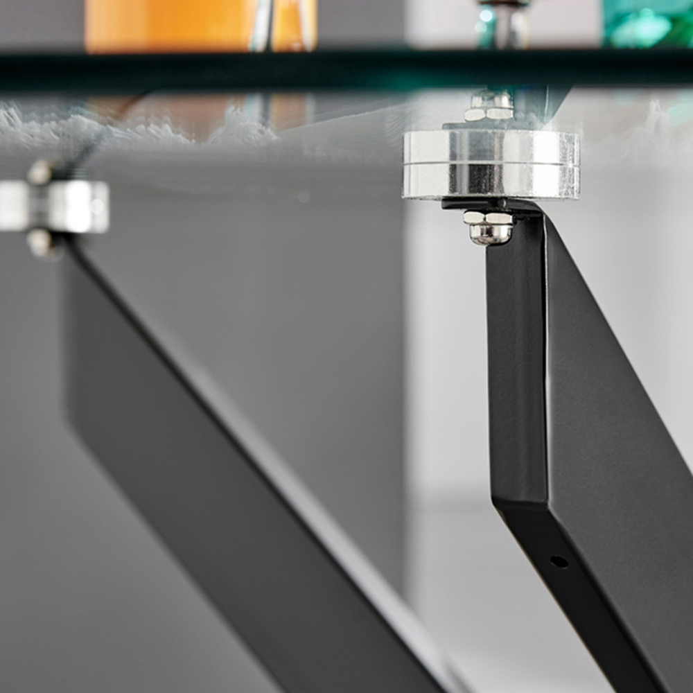 Furniturebox Arona Cesano 4 Seater Round Dining Set Black Image 6