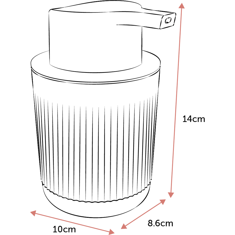 ReBorn Stone Effect Eco Friendly Wall Mounted Recycled Plastic Soap Dispenser 250ml Image 9