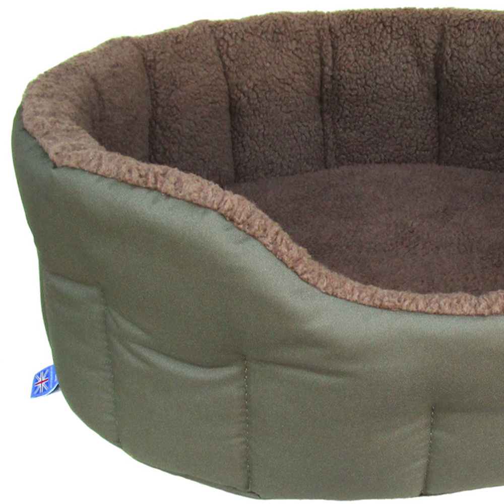 P&L Medium Green Premium Bolster Dog Bed Image 3