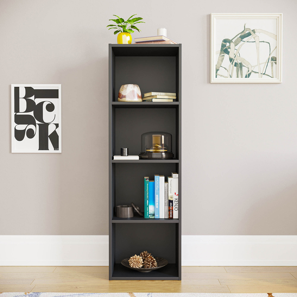 Vida Designs Oxford 4 Shelf Black Bookcase Image 3