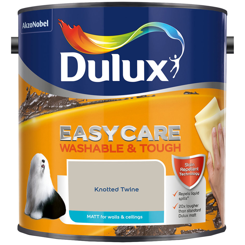Dulux Easycare Washable & Tough Knotted Twine Matt Paint 2.5L Image 2