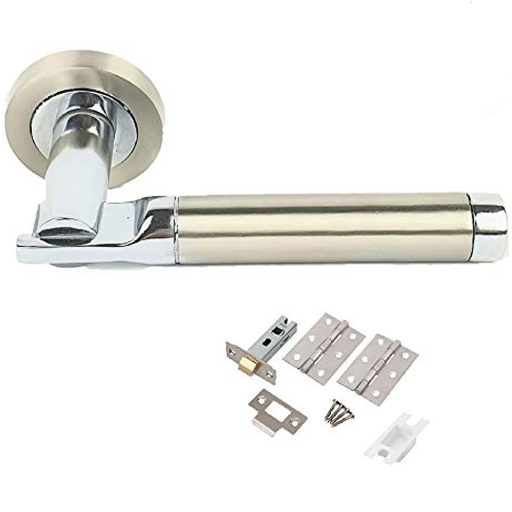Golden Grace Duo Finish Electra Modern Door Handle Set 4 Pack Image 2