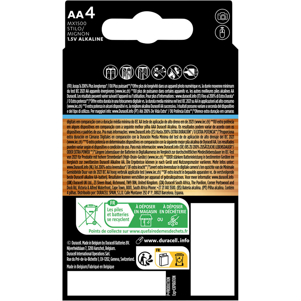 Duracell Optimum AA Batteries 4 Pack Image 2