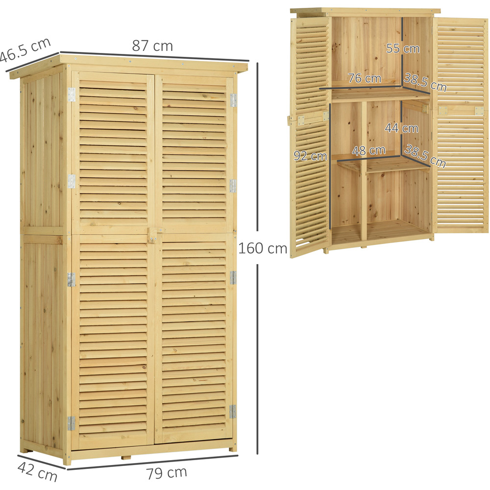 Outsunny 2.6 x 1.4ft Double Door Storage Shed Image 7