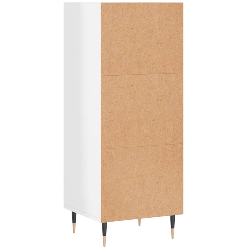 vidaXL 3 Shelf High Gloss White Sideboard Image 6