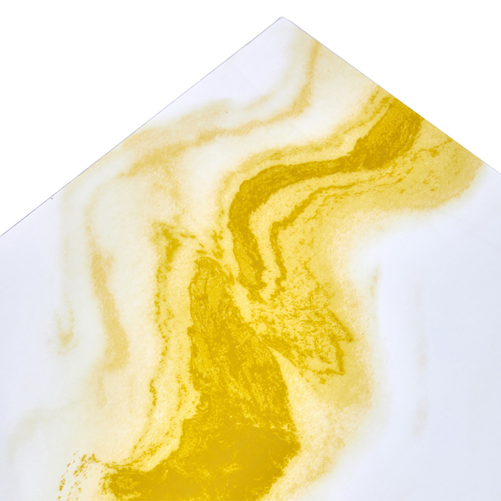 Living and Home 10 Piece Golden Quicksand Veins Marble Peel and Stick Wall Sticker Image 4