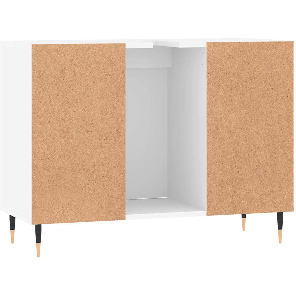 vidaXL Single Door White Wood Bathroom Cabinet Image 4