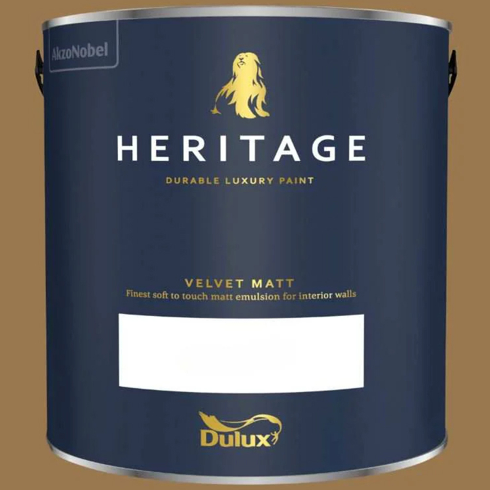 Dulux Heritage Walls and Ceilings Masters Gold Velvet Matt Emulsion Paint 2.5L Image 2