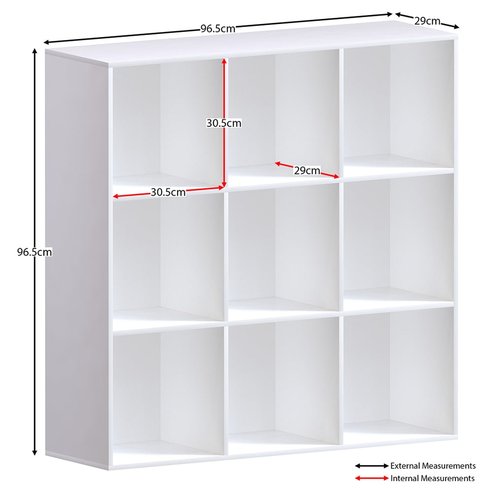 Vida Designs Durham 3 x 3 White Cube Storage Unit Image 7