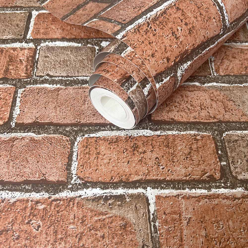 Holden Decor Brick Wall Red Wallpaper Wilko