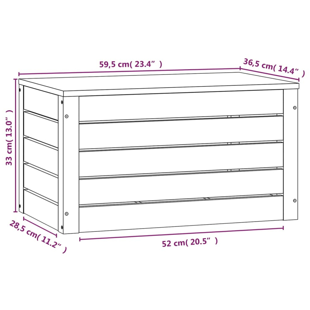 vidaXL Brown Solid Pinewood Stackable Storage Box Image 9