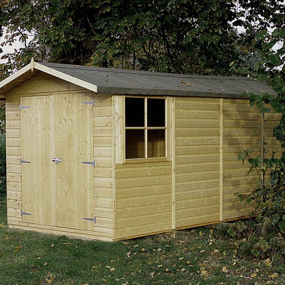 Shire Jersey 13 x 7ft Double Door Pressure Treated Tongue and Groove Shed Image 2
