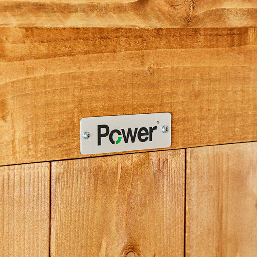 Power 20 x 6ft Double Door Overlap Apex Garden Shed Image 3