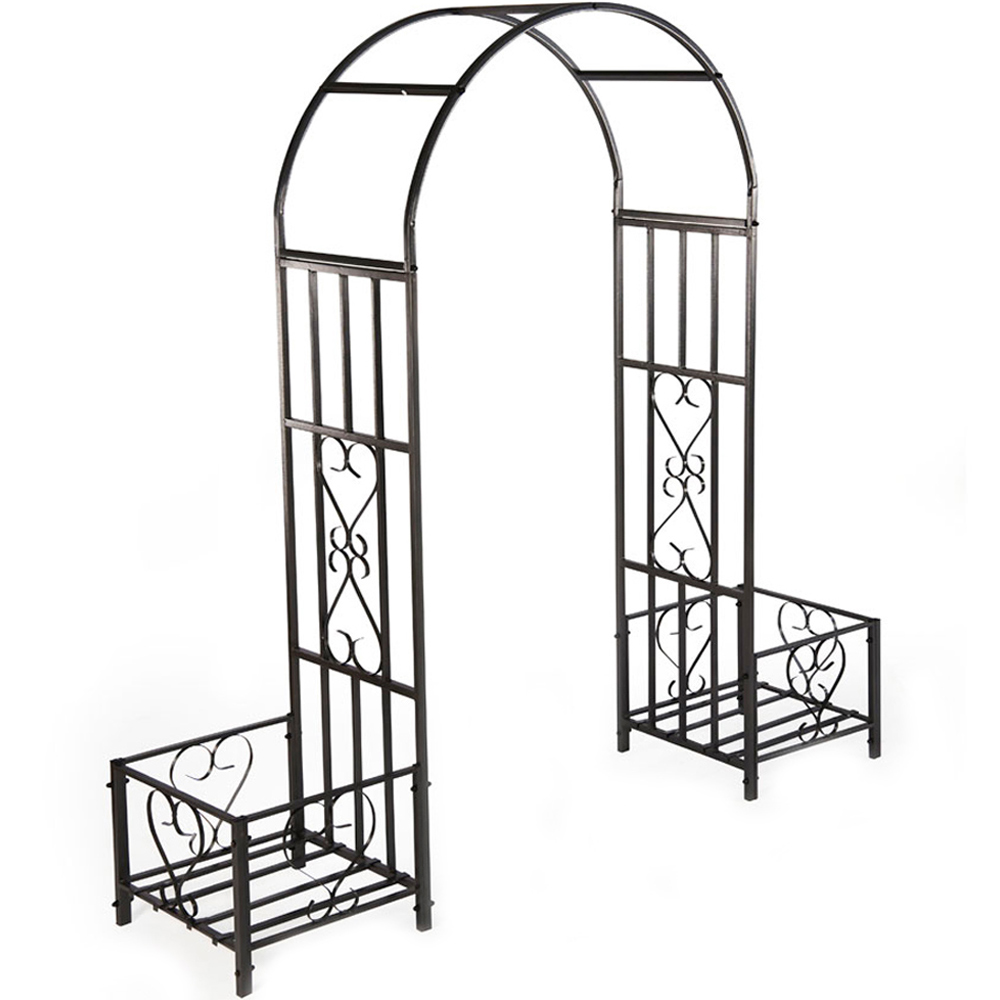 Gablemere Huntingdon 3.7 x 1.6ft Ornamental Arch and Planters Image 2