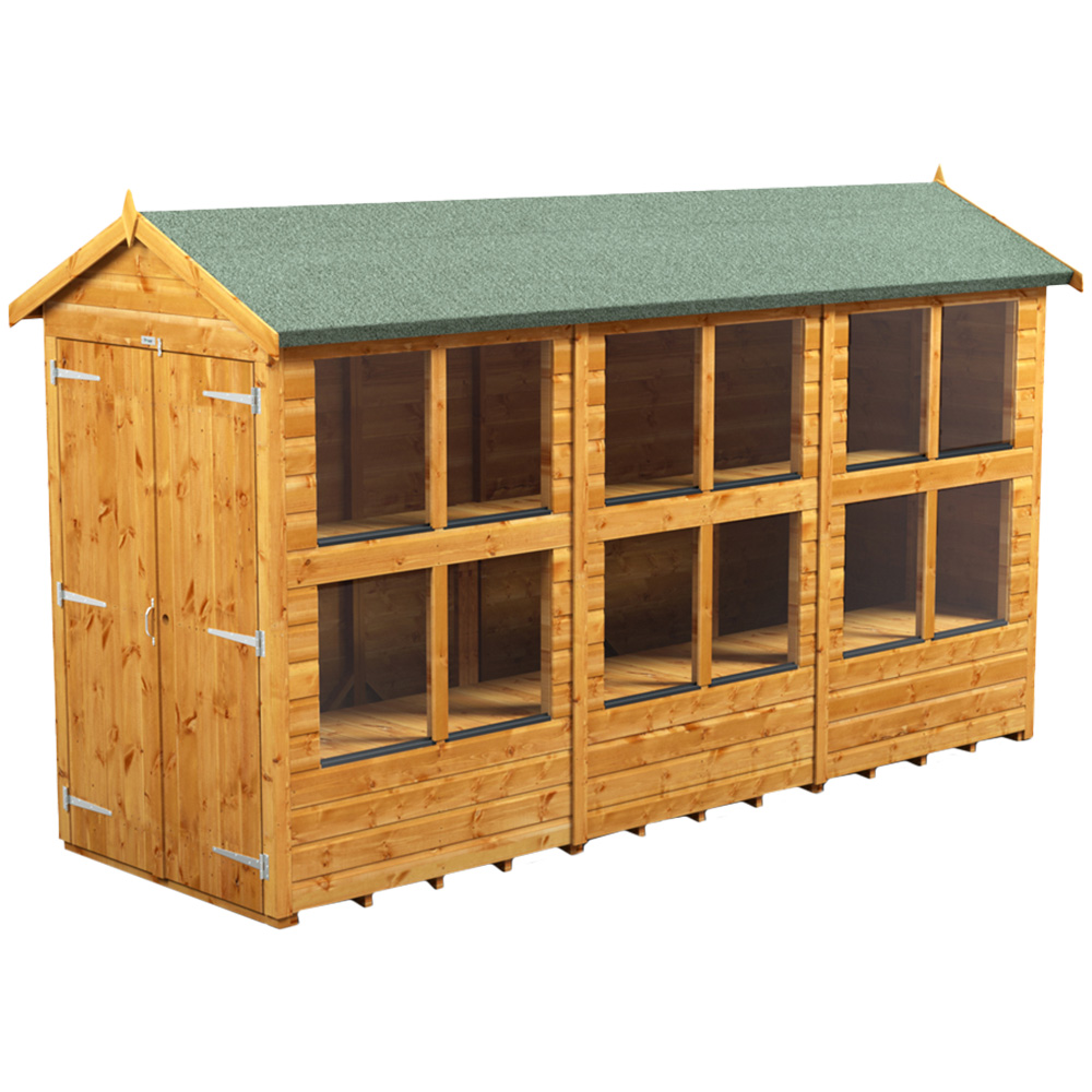 Power Sheds 12 x 4ft Double Door Apex Potting Shed Image 1