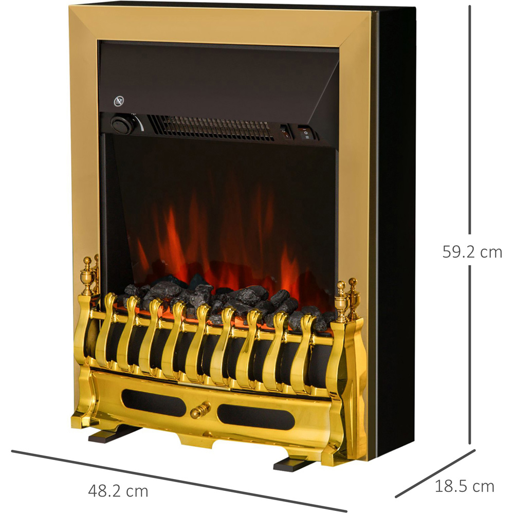 HOMCOM Ava Coal Burning Effect Electric Fireplace Heater Image 8