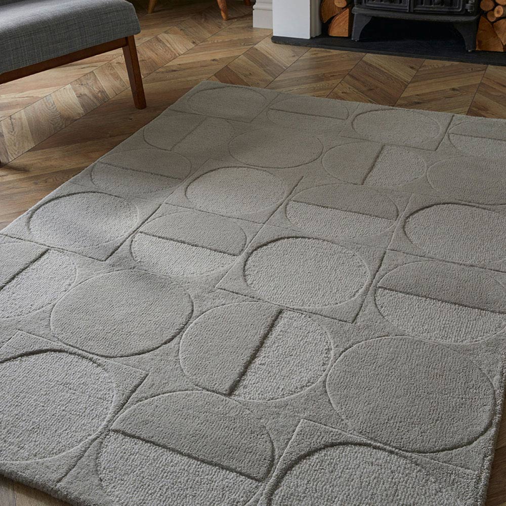 Esselle Home Arabella Grey Wool Rug 120 x 170cm Image 2