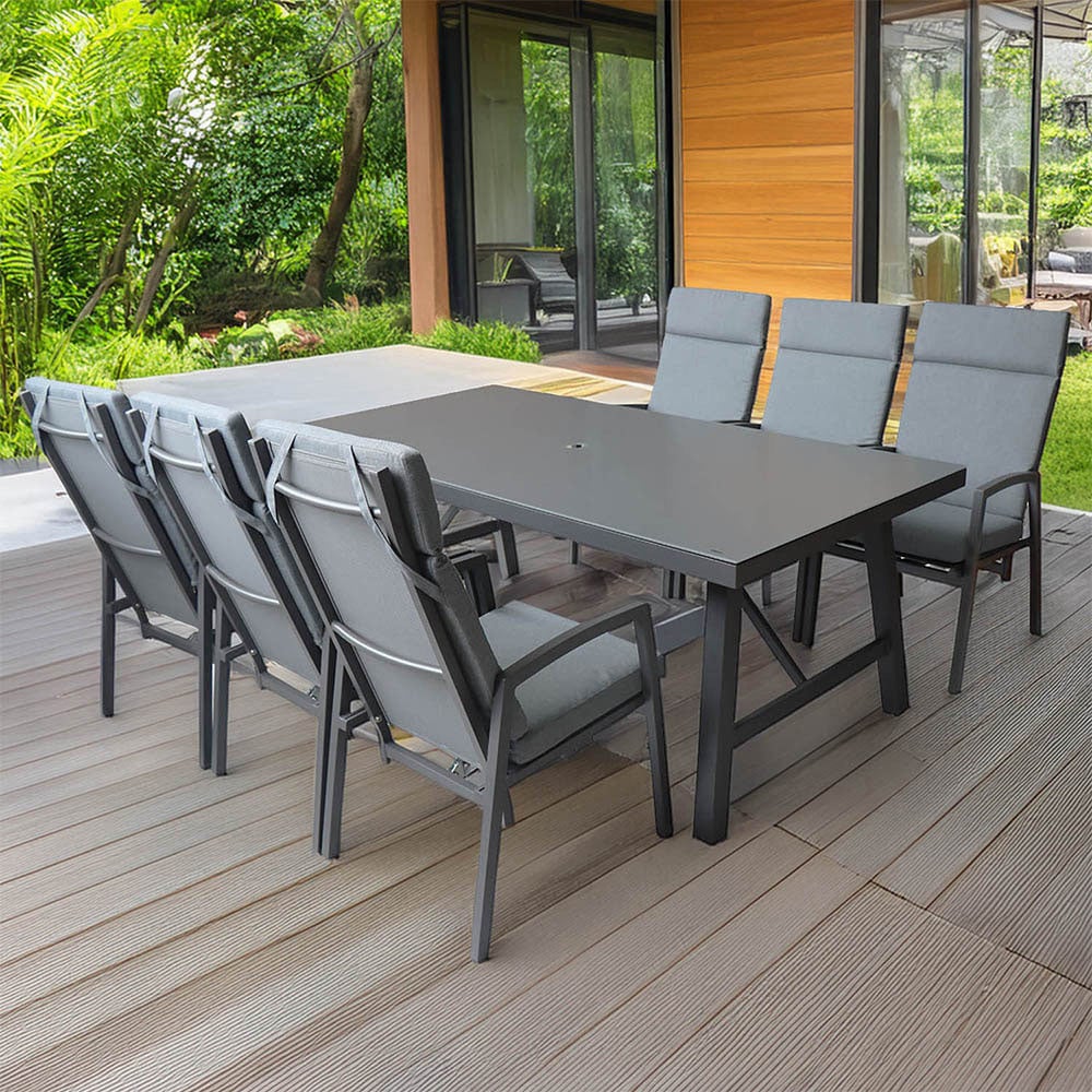 Stowbridge 6 Seater Reclining Dining Set Image 5