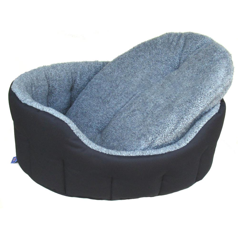 P&L Large Black Premium Bolster Dog Bed Image 2