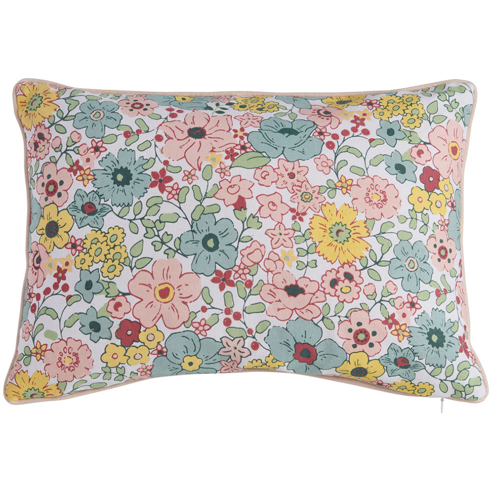 Wilko Fond Reversible Floral Embroidery Outdoor Cushion 35 x 50cm Image 2