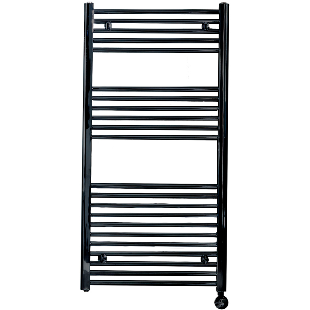 Towelrads Richmond Thermostatic Black Towel Radiator 1186 x 450mm 400W Image 1