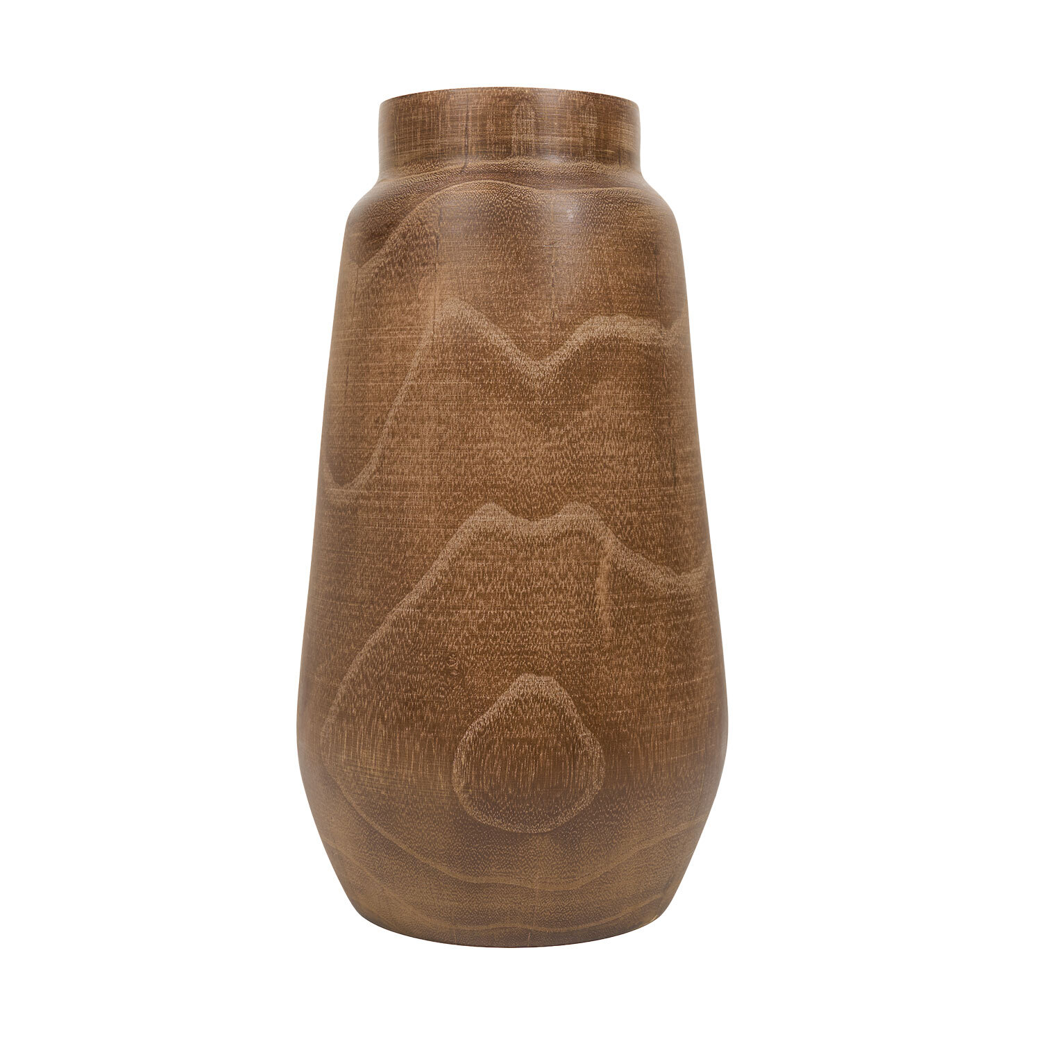 Wooden Vase Brown Image 1