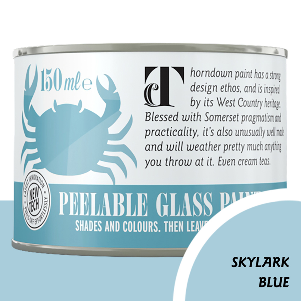 Thorndown Skylark Blue Peelable Glass Paint 150ml Image 3
