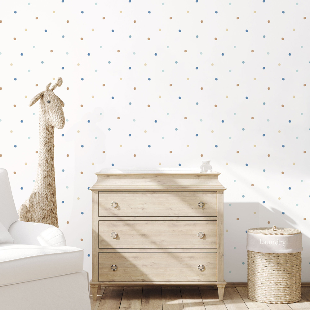 Galerie Tiny Tots 2 Beige and Blue Wallpaper Image 2