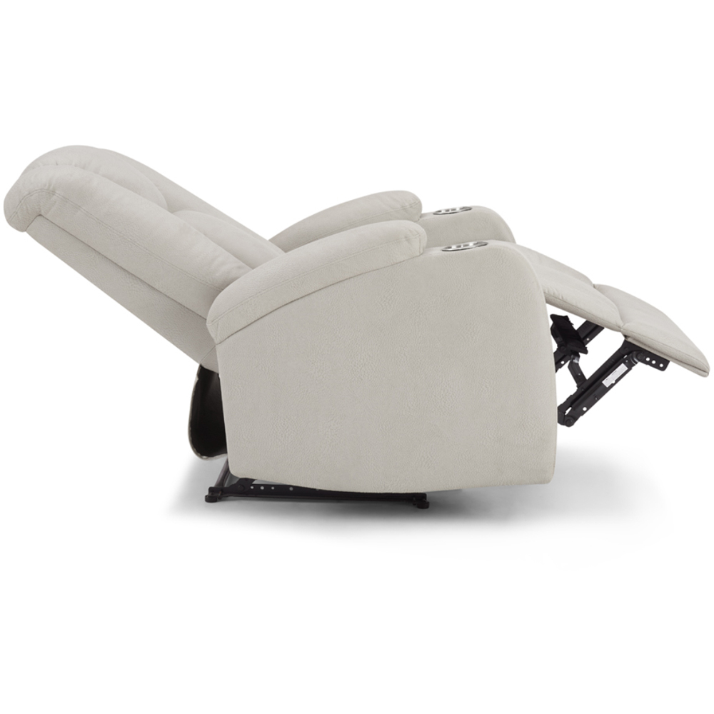 Home Detail Hannah Single Seater Light Grey Air Leather Electric Recliner Sofa Image 7