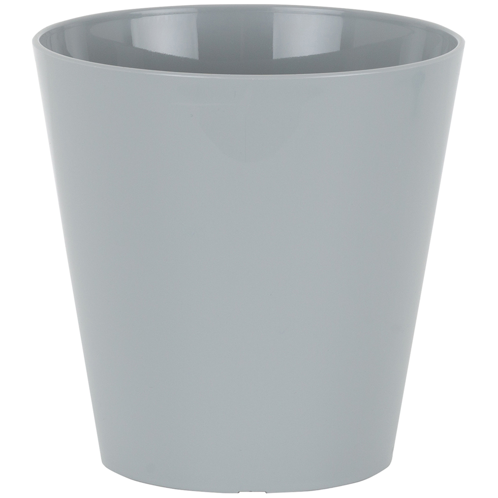Wham Studio Cool Grey Round Plastic Planter 16cm 4 Pack Image 3