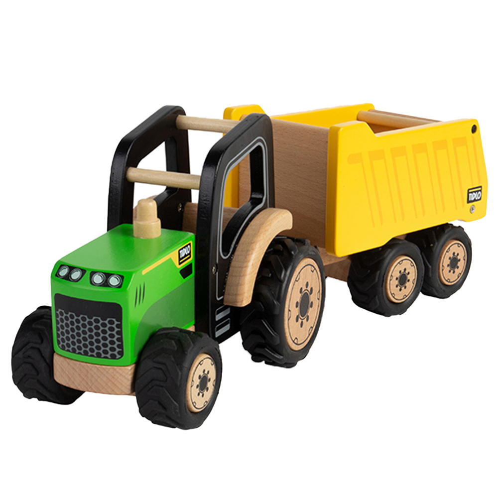 Tidlo Wooden Country Tractor and Trailer Image 6