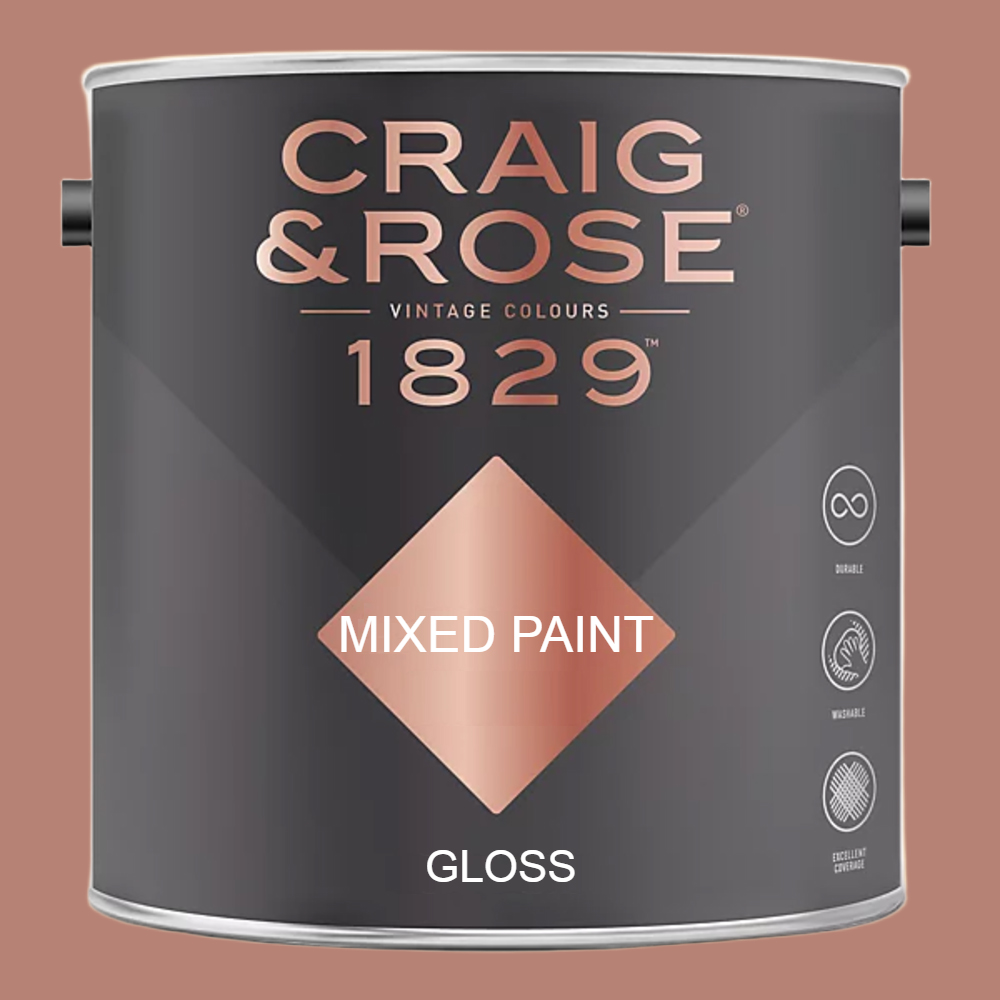 Craig & Rose 1829 Vintage Walls Wood and Metal Venetian Red Gloss Mixed Paint 2.5L Image 2