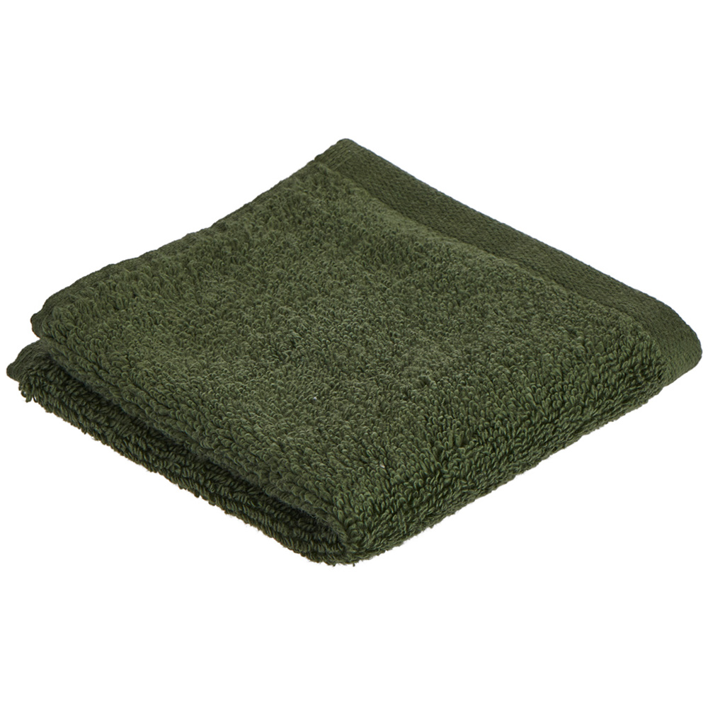 Wilko Supersoft Cotton Thyme Facecloths 2 Pack Image 1