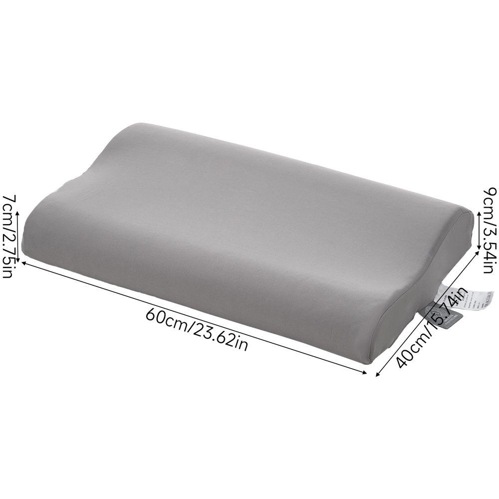 Living and Home Grey Memory Foam Cooling Pillow with Removable Cover 60 x 40cm Image 8
