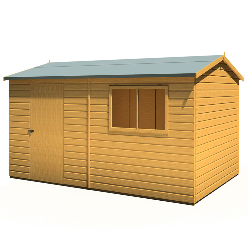 Shire Lewis 12 x 8ft Style D Reverse Apex Shed Image 1