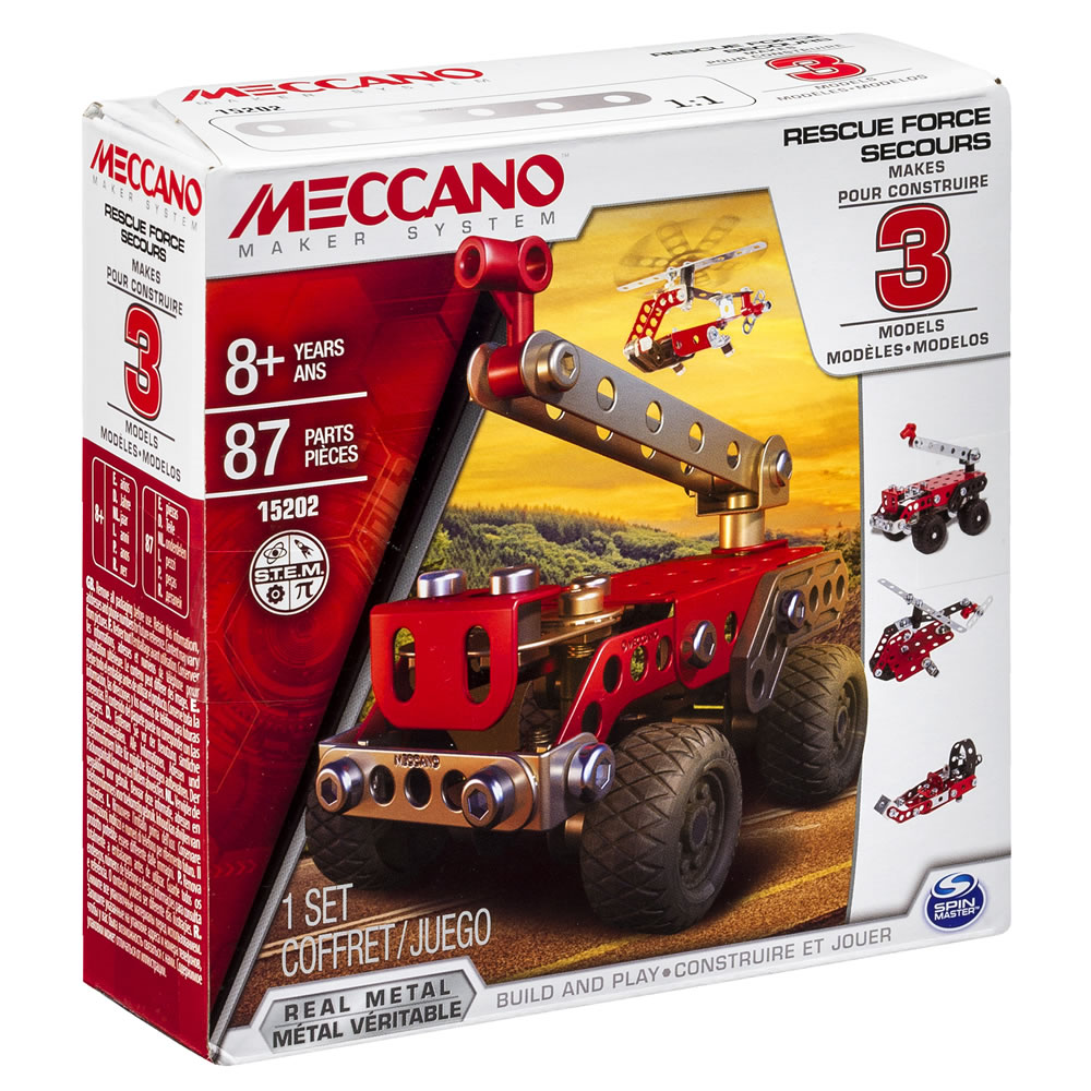 Meccano 3-in-1 Rescue Model Set Image 1