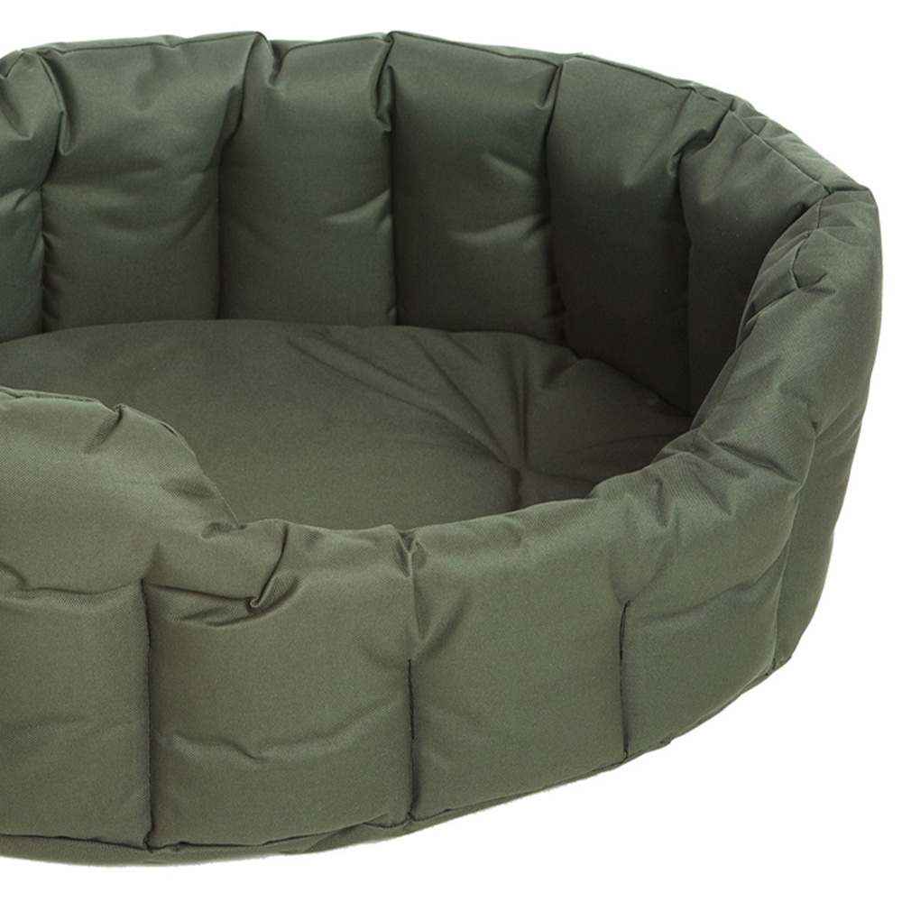 P&L Medium Green Oval Waterproof Dog Bed Image 4