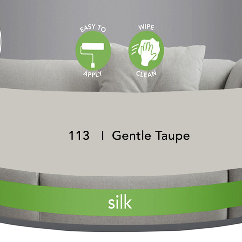 Wilko Gentle Taupe Walls and Ceilings Silk Emulsion Paint 5L Wilko