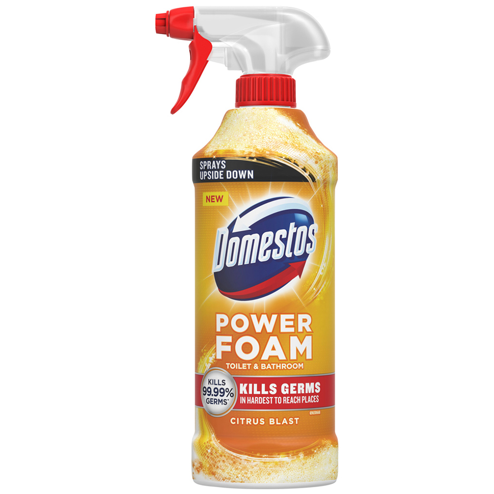 Domestos Power Foam Citrus Blast Toilet and Bathroom Cleaner 450ml Image 2